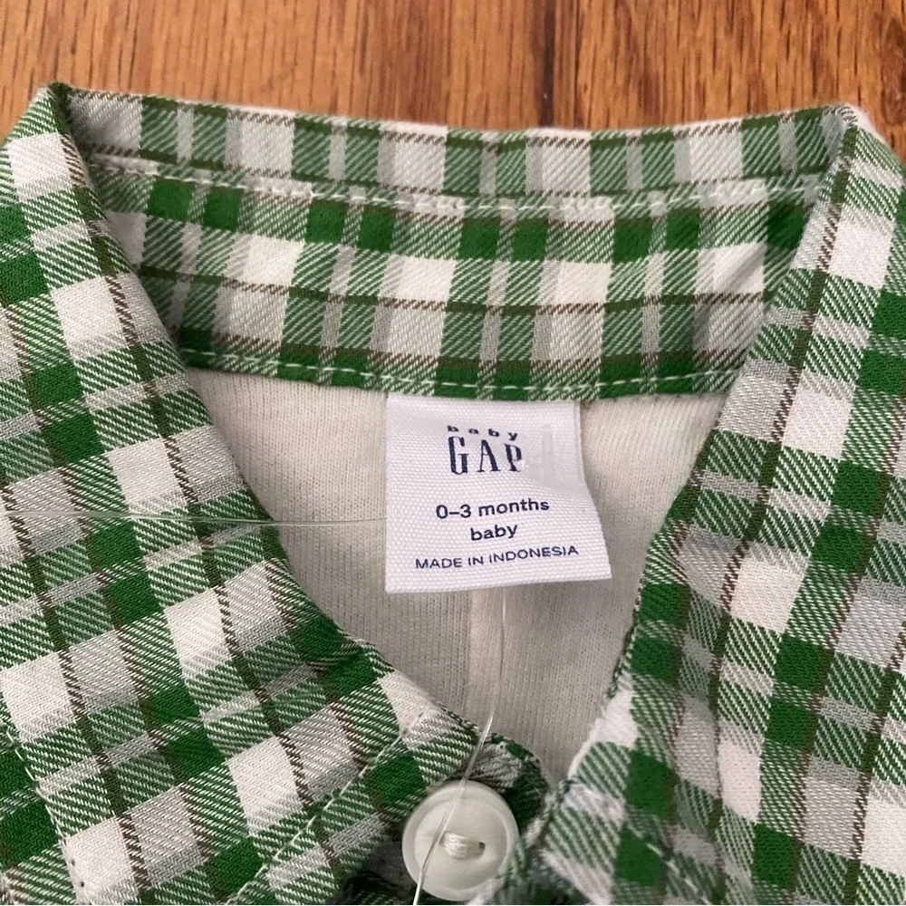 GAP Green Plaid Overall One Piece
